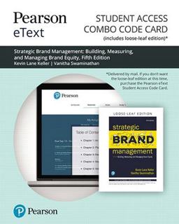 Pearson EText for Strategic Brand Management
