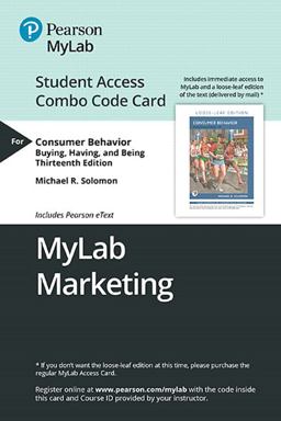 MyLab Marketing with Pearson eText -- Student Access Combo Code Card -- Consumer Behavior