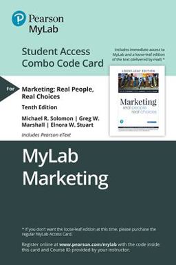 MyLab Marketing with Pearson eText -- Student Access Combo Code Card -- for Marketing Real People, Real Choices 10th 9780135642566 Front Cover