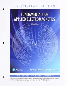 Loose Leaf Version for Pearson EText for Fundamentals of Applied Electromagnetics 8th 9780135739433 Front Cover