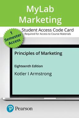 Principles of Marketing 18th 9780135766606 Front Cover