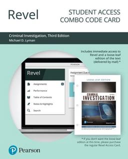 Revel for Criminal Investigation (Justice Series) -- Combo Access Cards Revel for Criminal Investigation (Justice Series) -- Combo Access Cards