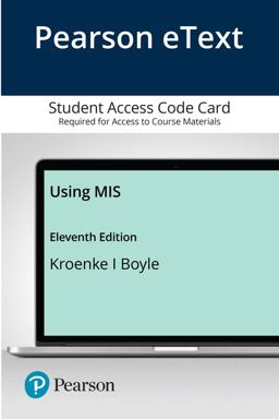 Pearson EText Using MIS -- Access Card