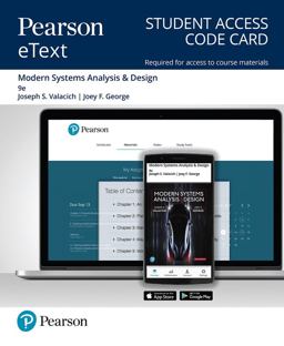 Pearson EText Modern Systems Analysis and Design -- Access Card
