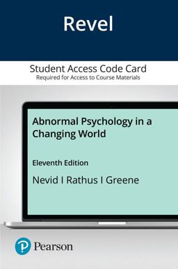 Abnormal Psychology in a Changing World 11th 9780135792049 Front Cover