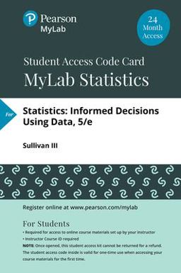 MyLab Statistics with Pearson eText -- 24 Month Standalone Access Card for Statistics