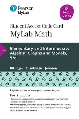 MyLab Math with Pearson EText -- 18 Week Standalone Access Card -- for Elementary and Intermediate Algebra