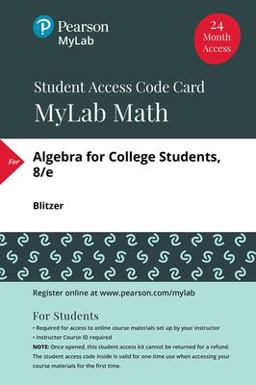 MyLab Math with Pearson EText -- Standalone Access Card -- for Algebra for College Students