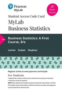 MyLab Statistics with Pearson EText -- 18 Week Standalone Access Card -- for Business Statistics