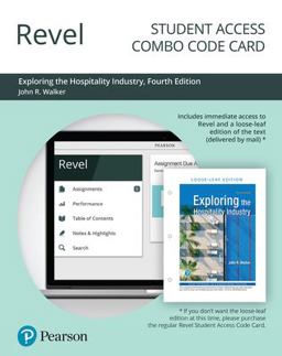 REVEL for Exploring the Hospitality Industry -- Combo Access Card REVEL for Exploring the Hospitality Industry -- Combo Access Card