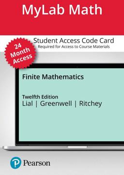 MyLab Math with Pearson EText -- Access Card -- for Finite Mathematics (24 Months)