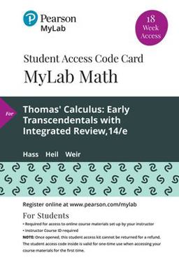 MyLab Math with Pearson EText -- 18 Week Standalone Access Card -- for Thomas' Calculus