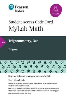 MyLab Math with Pearson EText -- 18 Week Standalone Access Card -- for Trigonometry