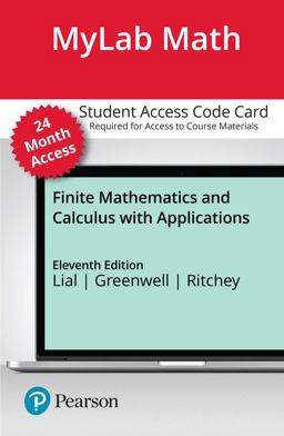 MyLab Math with Pearson EText -- Standalone Access Card (24-Months) -- for Finite Mathematics and Calculus with Applications