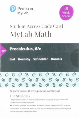 MyLab Math with Pearson EText -- 18 Week Standalone Access Card -- for Precalculus