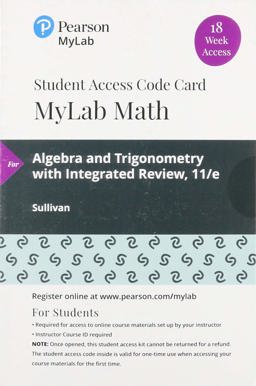 MyLab Math with Pearson EText -- 18 Week Standalone Access Card -- for Algebra and Trigonometry