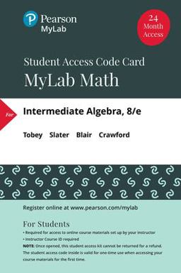 MyLab Math with Pearson EText -- Standalone Access Card -- for Intermediate Algebra