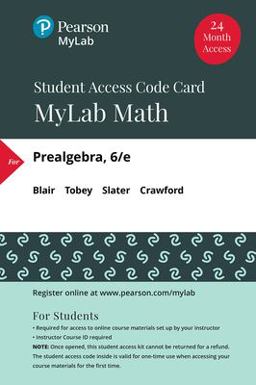 MyLab Math with Pearson EText -- Standalone Access Card -- for Prealgebra