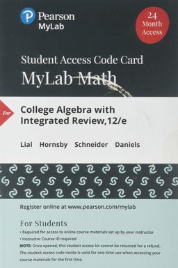 MyLab Math with Pearson EText -- Standalone Access Card -- for College Algebra with Integrated Review