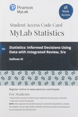 MyLab Statistics with Pearson EText -- 18 Week Standalone Access Card -- for Statistics