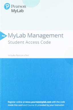 2019 MyLabManagement with Pearson EText -- Standalone Access Card-- for Developing Management Skills