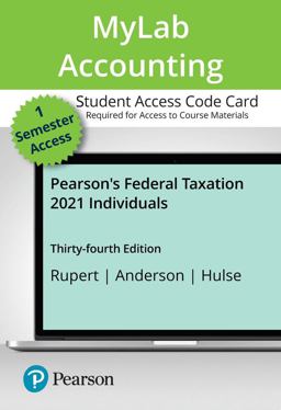 MyLab Accounting with Pearson EText -- Access Card -- for Pearson's Federal Taxation 2021 Individuals
