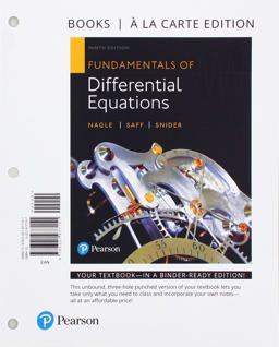 Fundamentals of Differential Equations Loose-Leaf Edition Plus Mylab Math with Pearson EText - 18-Week Access Card Package 9th 9780135997901 Front Cover