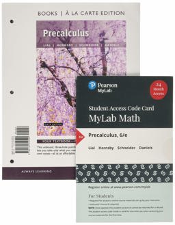 Precalculus, Loose-Leaf Edition Plus Mylab Math with Pearson EText -- 24 Month Access Card Package