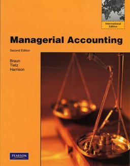 Managerial Accounting International Edition 2nd 9780136023654 Front Cover