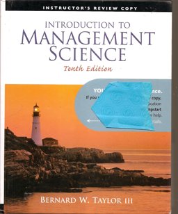 Introduction to Management Science Introduction to Management Science