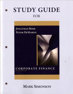 Study Guide for Corporate Finance 2nd 9780136103950 Front Cover