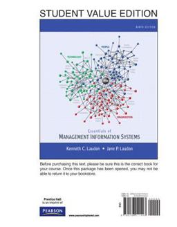 Essentials of MIS, Student Value Edition