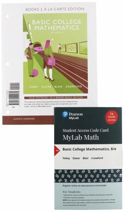 Basic College Mathematics, Loose-Leaf Edition Plus Mylab Math with Pearson EText -- 24 Month Access Card Package
