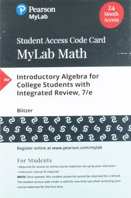 MyLab Math with Pearson EText -- Standalone Access Card -- for Introductory Algebra for College Students with Integrated Review