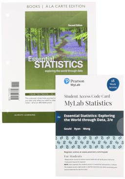 Essential Statistics, Loose-Leaf Edition Plus Mylab Statistics with Pearson EText -- 18 Week Access Card Package