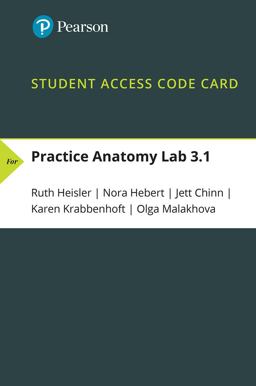 Website Access Code Card for Practice Anatomy Lab 3. 1 Lab Guide  9780136586173 Front Cover