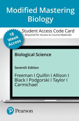 Modified Mastering Biology with Pearson EText -- Access Card -- for Biological Science (18-Weeks)
