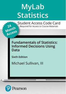 MyLab Statistics with Pearson EText -- Access Card -- for Fundamentals of Statistics (24 Months)