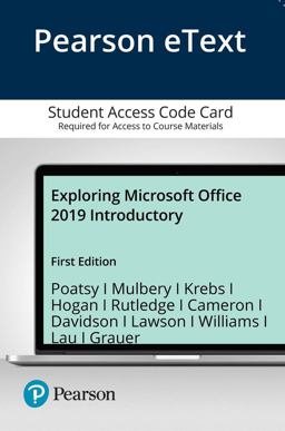 Pearson EText Exploring Microsoft Office 2019 Introductory -- Access Card