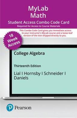 MyLab Math with Pearson EText -- Combo Access Card -- for College Algebra (18-Weeks)