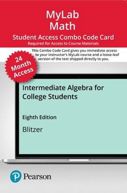 MyLab Math with Pearson EText -- Combo Access Card -- for Intermediate Algebra for College Students (24 Months)