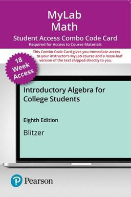 MyLab Math with Pearson EText -- Combo Access Card -- for Introductory Algebra for College Students (18-Weeks)