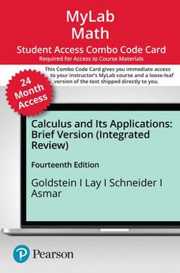 MyLab Math with Pearson EText -- Combo Access Card -- for Calculus and Its Applications, Brief Version (Integrated Review) (24 Months)