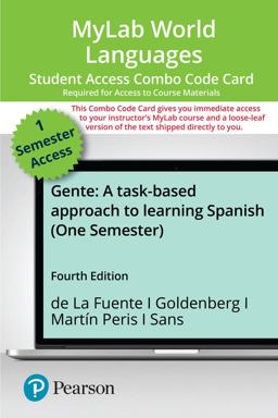 MyLab Spanish with Pearson EText -- Combo Access Card -- for Gente Nivel Bï¿½sico (single Semester) 4th 9780136866114 Front Cover