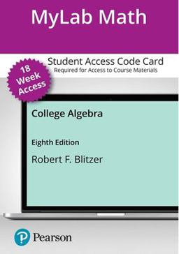 College Algebra -- Mylab Math with Pearson EText Access Code