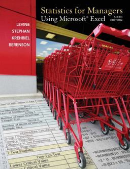 Statistics for Managers Using MS Excel 6th 9780137035199 Front Cover
