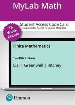 MyLab Math with Pearson EText -- Access Card -- for Finite Mathematics (18-Weeks)