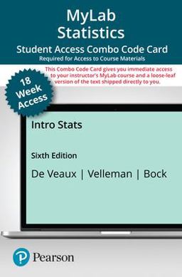 MyLab Statistics with Pearson EText for Intro Stats - Combo 18 Week Access Card
