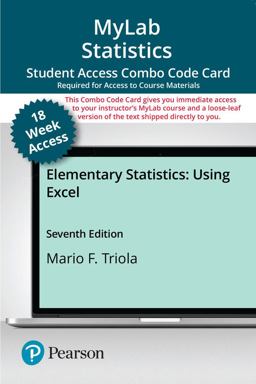 MyLab Statistics with Pearson EText -- Combo Access Card -- for Elementary Statistics Using Excel -- 18 Weeks