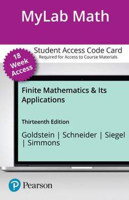 MyLab Math with Pearson EText -- 18-Week Access Card -- for Finite Mathematics and Its Applications